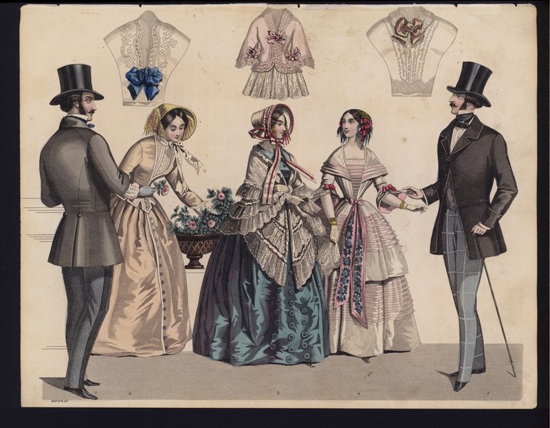 Tavola di moda tedesca, metà XIX secolo da German School