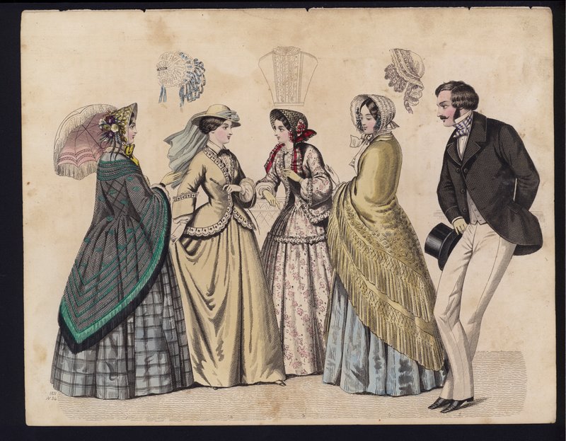 Tavola di moda tedesca, metà XIX secolo da German School