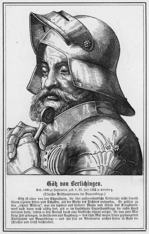 Gok von Berlichingen (incisione) da German School