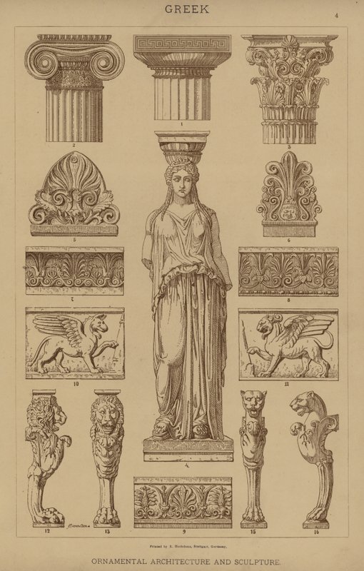 Greco, Architettura ornamentale e scultura da German School