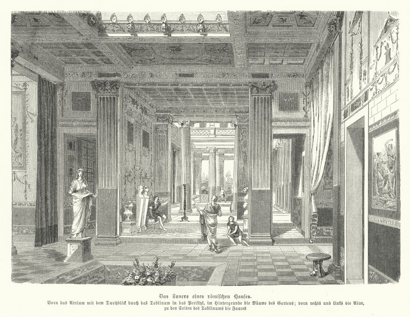 Interno di una casa romana da German School