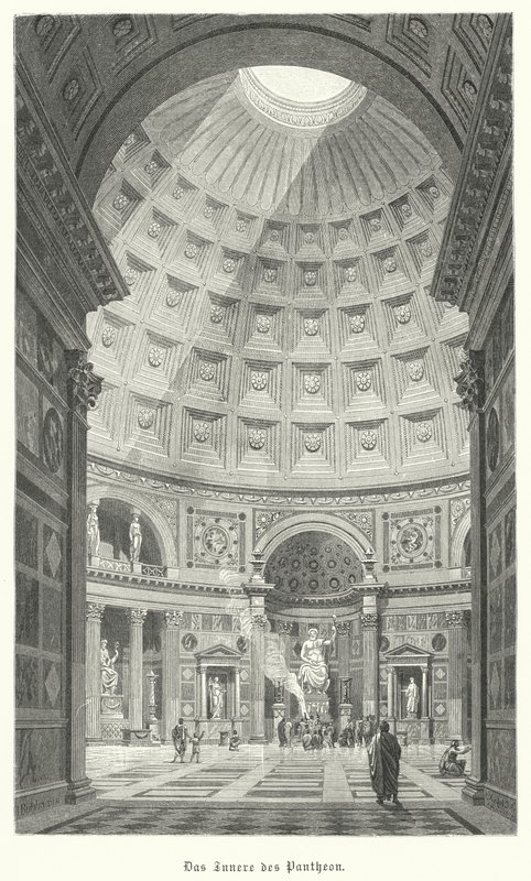 Interno del Pantheon, Roma da German School