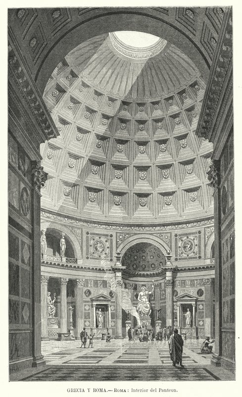 Interno del Pantheon, Roma da German School