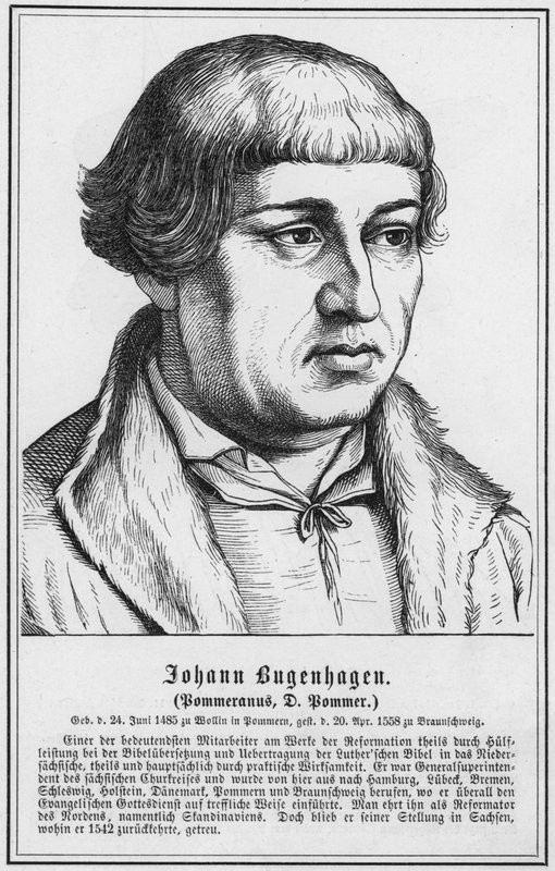 Johann Bugenhagen, Pommeranus, D Pommer (incisione) da German School