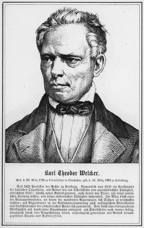 Karl Theodor Welcker (incisione) da German School
