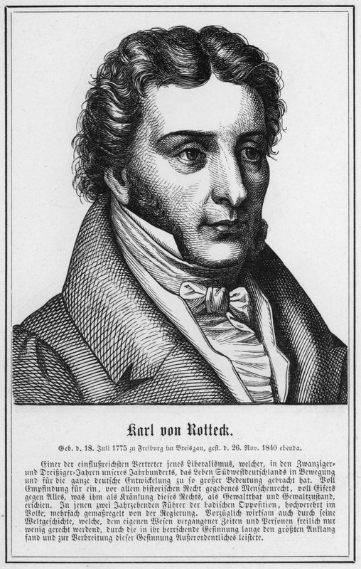 Karl von Rotteck (incisione) da German School