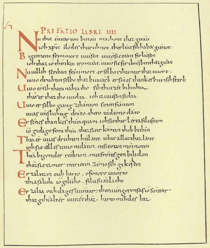 Pagina della Parafrasi del Vangelo da German School
