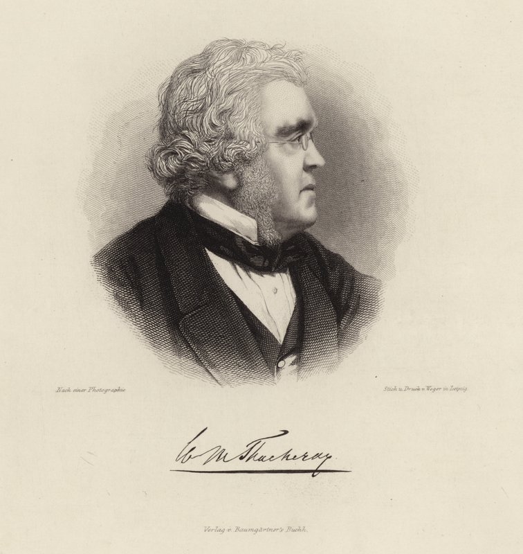 Ritratto di William Makepeace Thackeray da German School