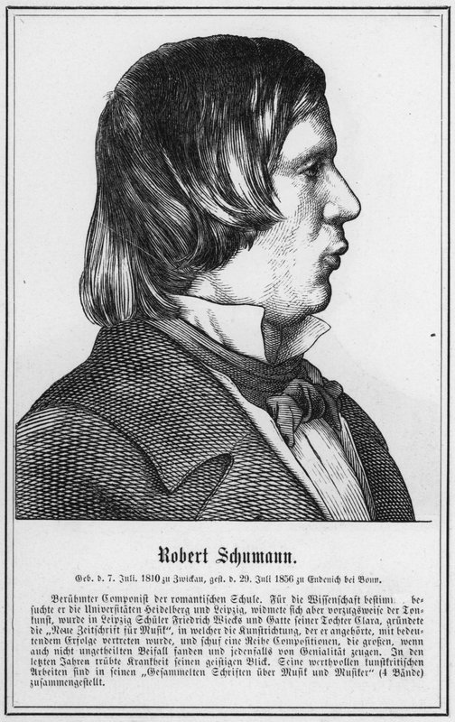 Robert Schumann (incisione) da German School