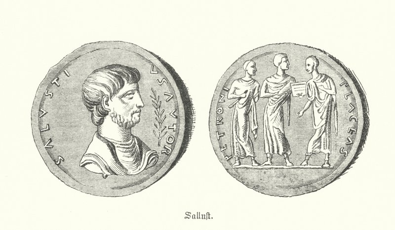 Sallustio, storico e politico romano (incisione) da German School