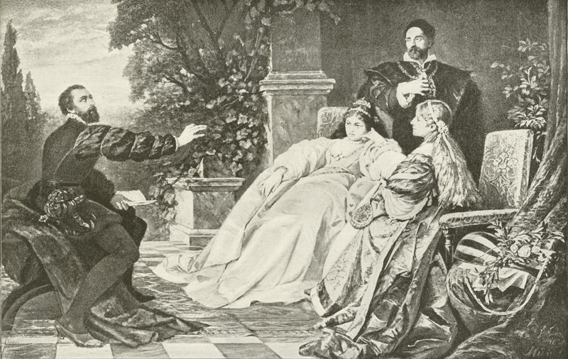 Tasso e le due Eleonore (incisione) da German School
