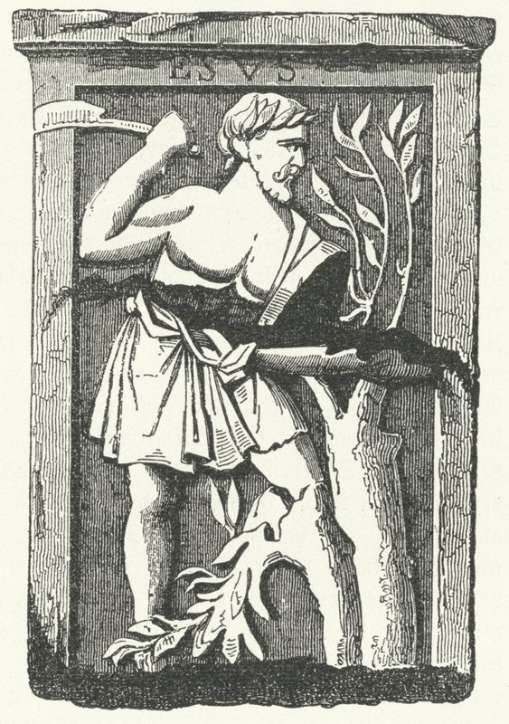 Il dio gallico Esus (incisione) da German School