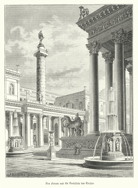 Colonna e Foro di Traiano, Roma da German School