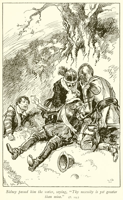 Morte di Sir Philip Sidney da Gordon Frederick Browne