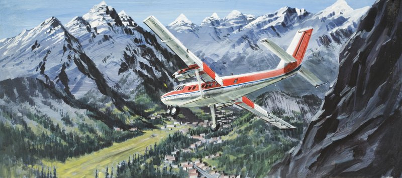 De Havilland Twin Otter (gouache su carta) da Graham Coton