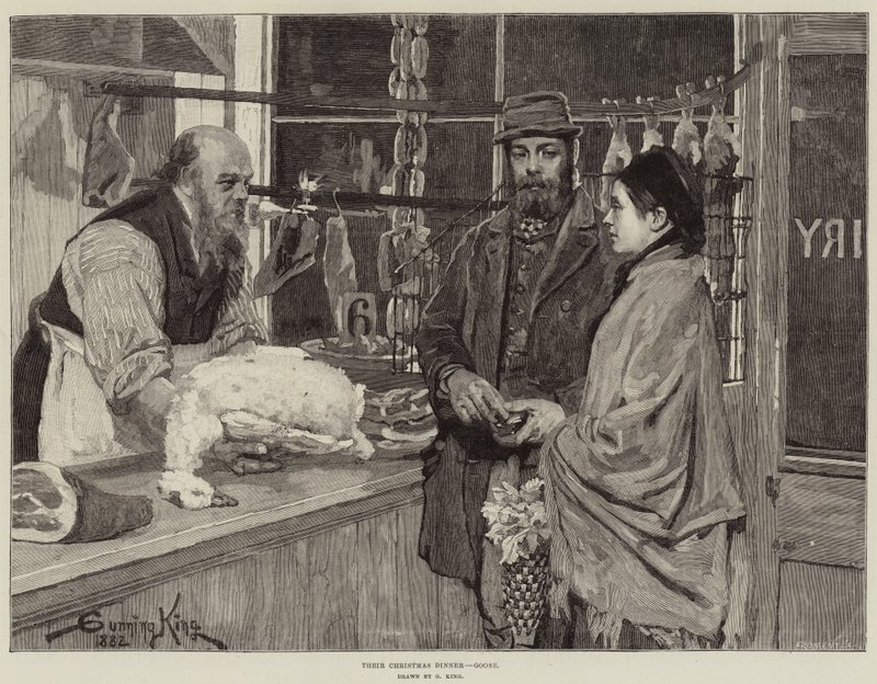 La loro cena di Natale, oca da Gunning King