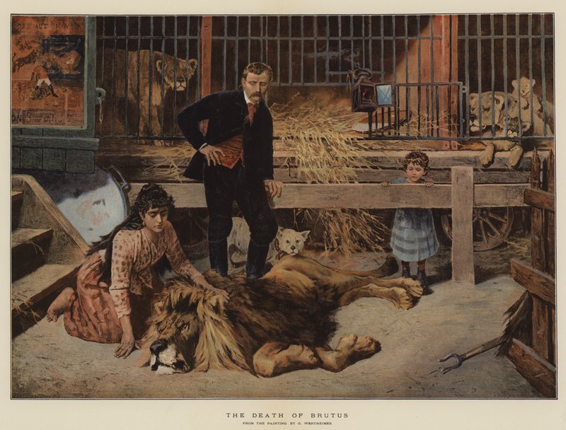 La Morte di Bruto (cromolitografia) da Gustav Wertheimer