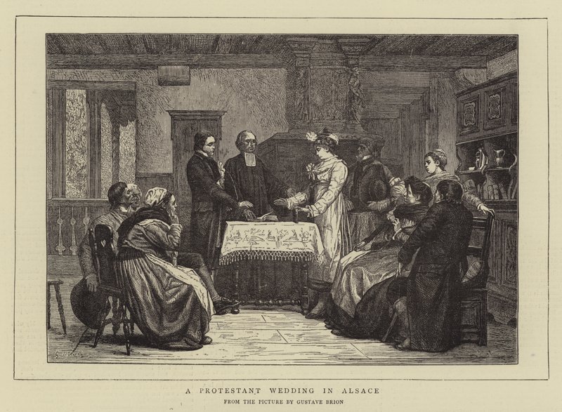 Un matrimonio protestante in Alsazia da Gustave Brion