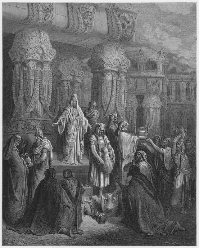 Ciro restituisce i vasi del tempio da Gustave Dore