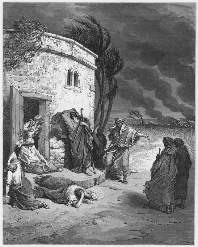Giobbe apprende della sua rovina da Gustave Dore