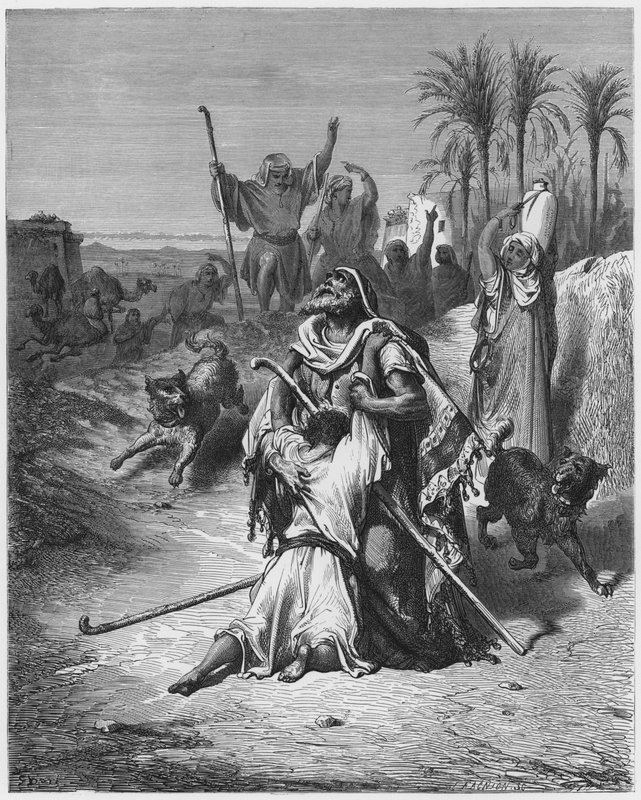 Il figliol prodigo tra le braccia del padre da Gustave Dore