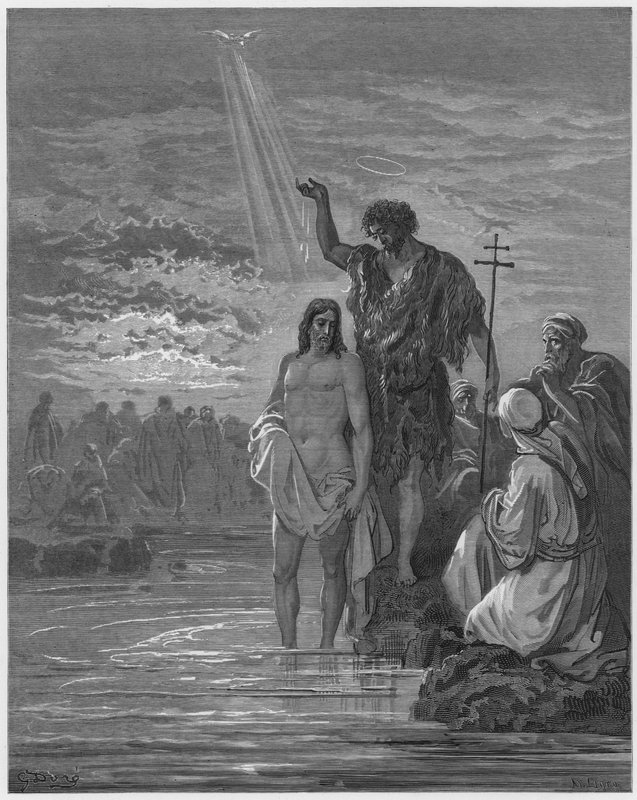Il battesimo di Gesù da Gustave Dore