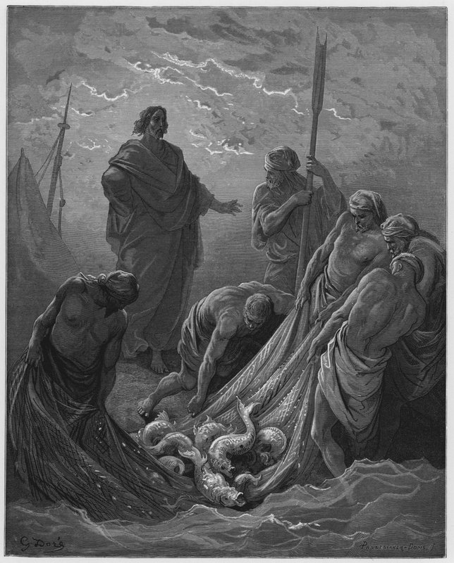 La pesca miracolosa da Gustave Dore