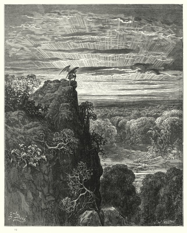 Illustrazione di Gustave Doré per Il Paradiso Perduto di Milton, Libro IV, versi 172, 173 da Gustave Dore