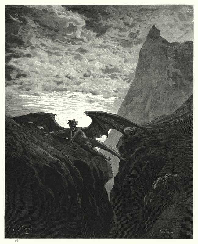 Illustrazione di Gustave Doré per Il Paradiso Perduto di Milton, Libro VI, verso 406 da Gustave Dore