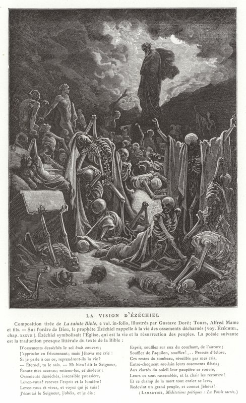 La visione di Ezechiele da Gustave Dore