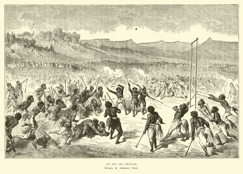 Il gioco del lacrosse da Gustave Dore