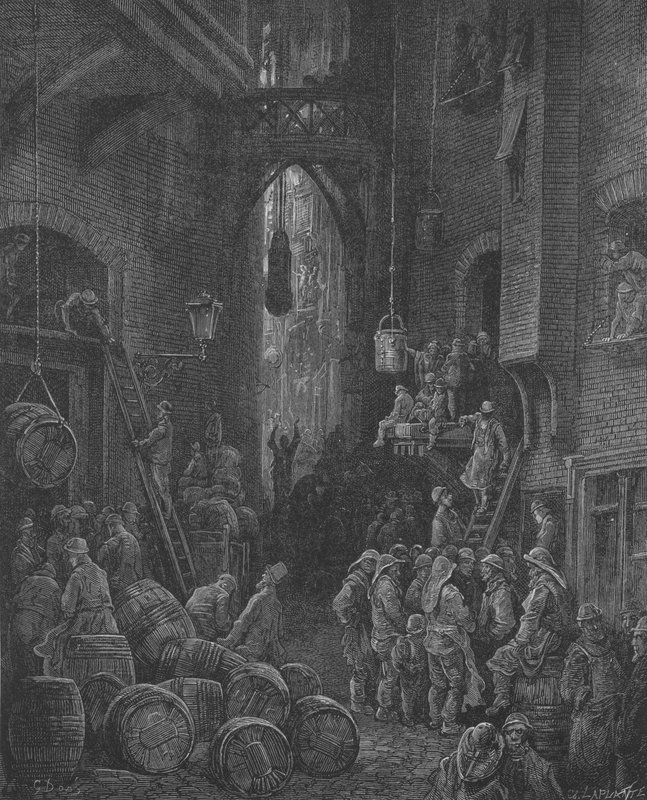 Docks Sainte-Catherine da Gustave after Dore