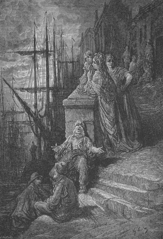 Famiglia di marinai da Gustave after Dore