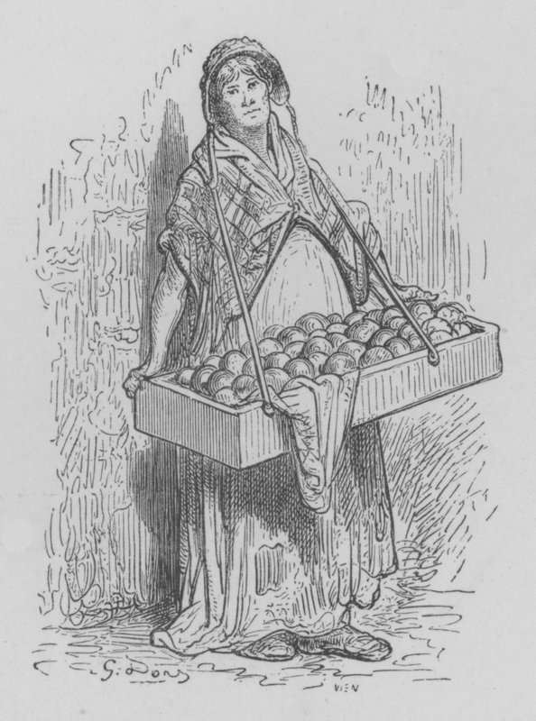 La Venditrice Di Arance da Gustave after Dore