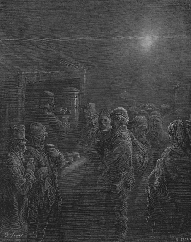La prima tazza di caffè da Gustave after Dore
