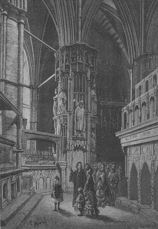 Le Tombe a Westminster da Gustave after Dore