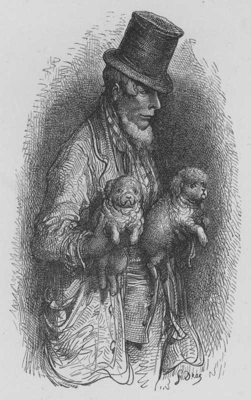 Venditore di cani da Gustave after Dore