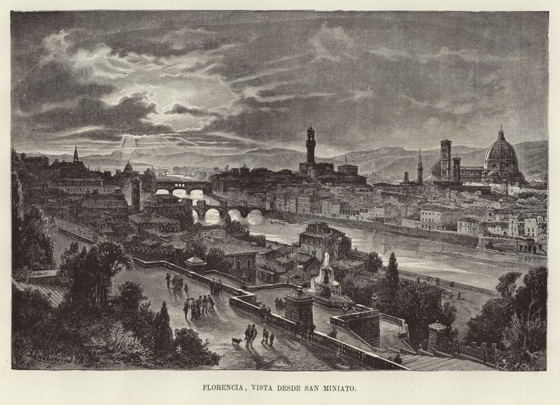 Firenze, vista da San Miniato da Gustave Bauernfeind