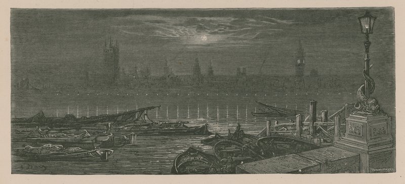 Barche ormeggiate sul Tamigi da Gustave Dore