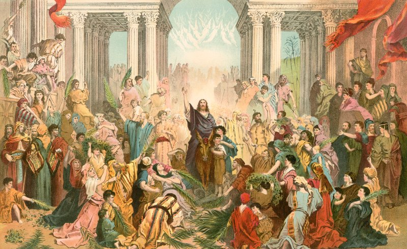 Gesù entra a Gerusalemme da Gustave Dore