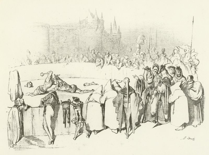 Il giudizio di Dio (incisione) da Gustave Dore