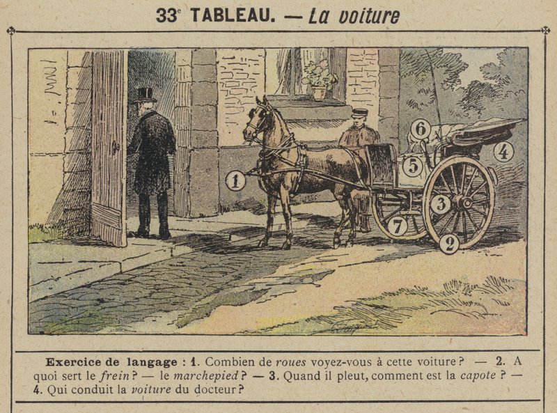La carrozza (litografia a colori) da Gustave Fraipont