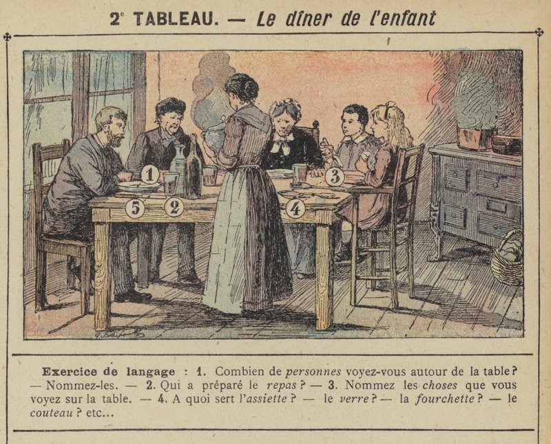 La cena del bambino da Gustave Fraipont