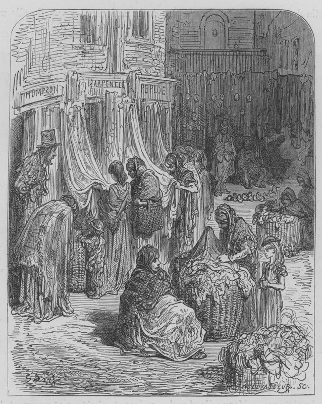 La fiera degli stracci da Gustave after Dore