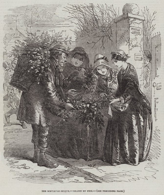 Il venditore di vischio da Hablot Knight Browne