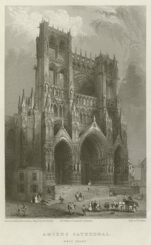 Cattedrale di Amiens, facciata ovest da Hablot Knight Browne