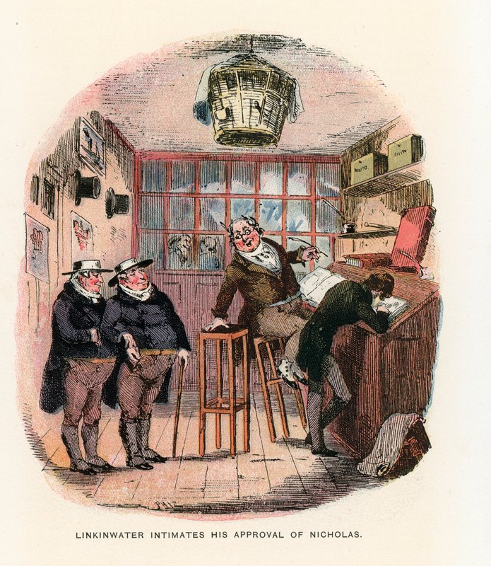 Illustrazione per Nicholas Nickleby da Hablot Knight Browne