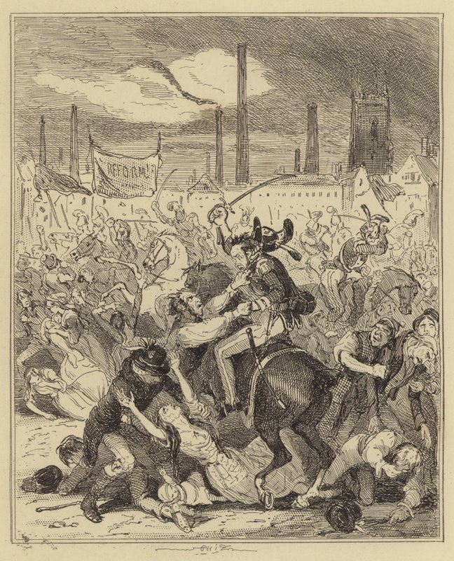 Massacro di Manchester da Hablot Knight Browne