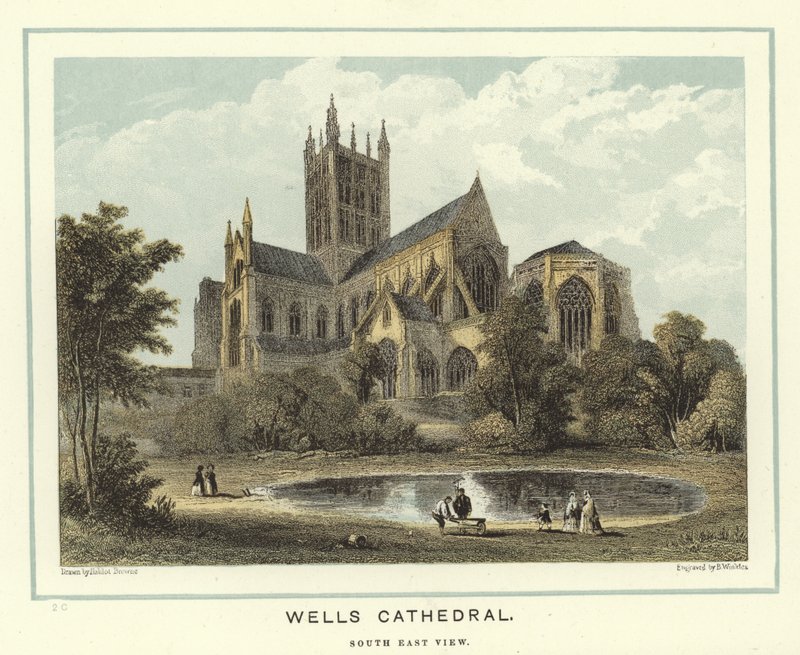 Cattedrale di Wells, vista sud-est da Hablot Knight Browne