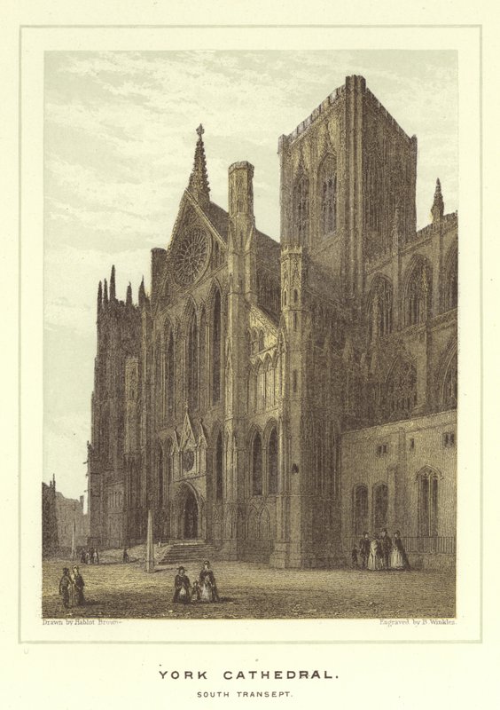 Cattedrale di York, transetto sud da Hablot Knight Browne